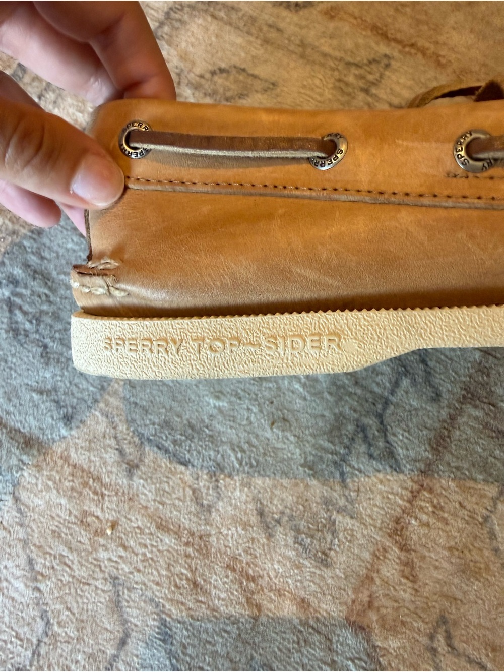 Sperry Tan Leather 2-Eye Boat Shoes - Picture 5 of 10